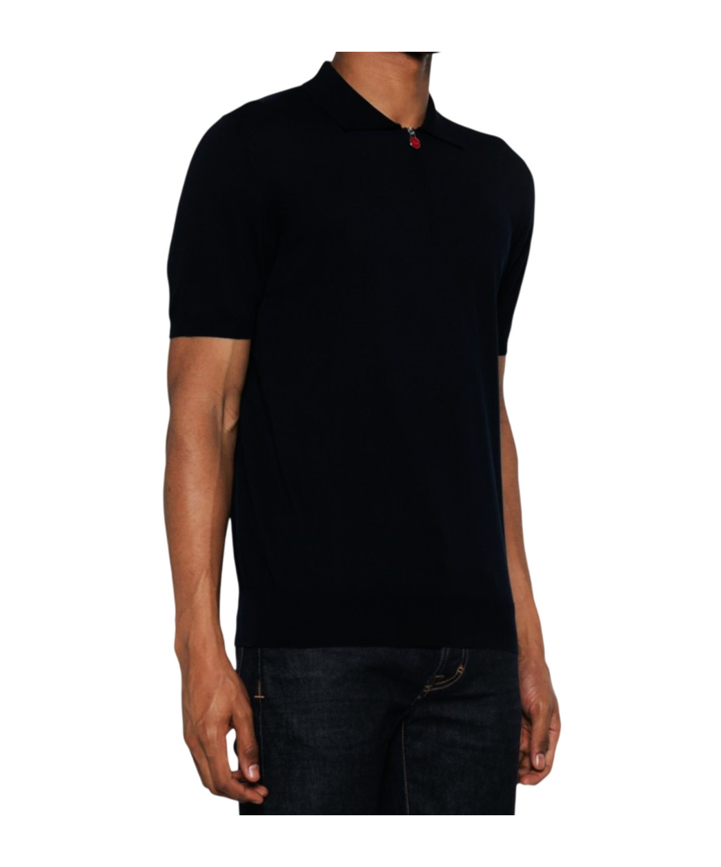 Shop Kiton Cotton Polo Shirt In Black