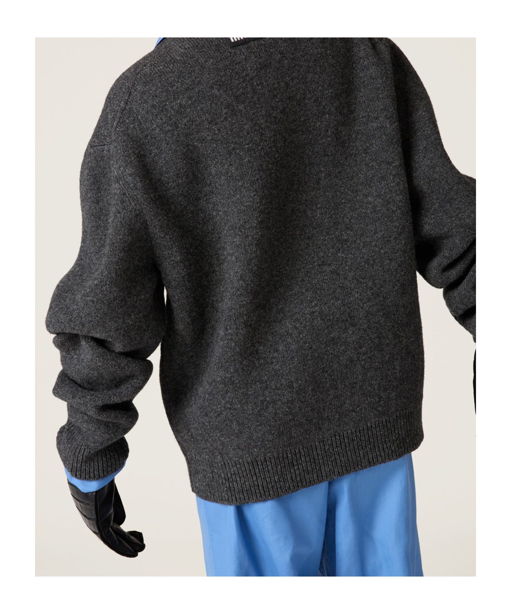 Miu Miu V-neck Pullover In Black