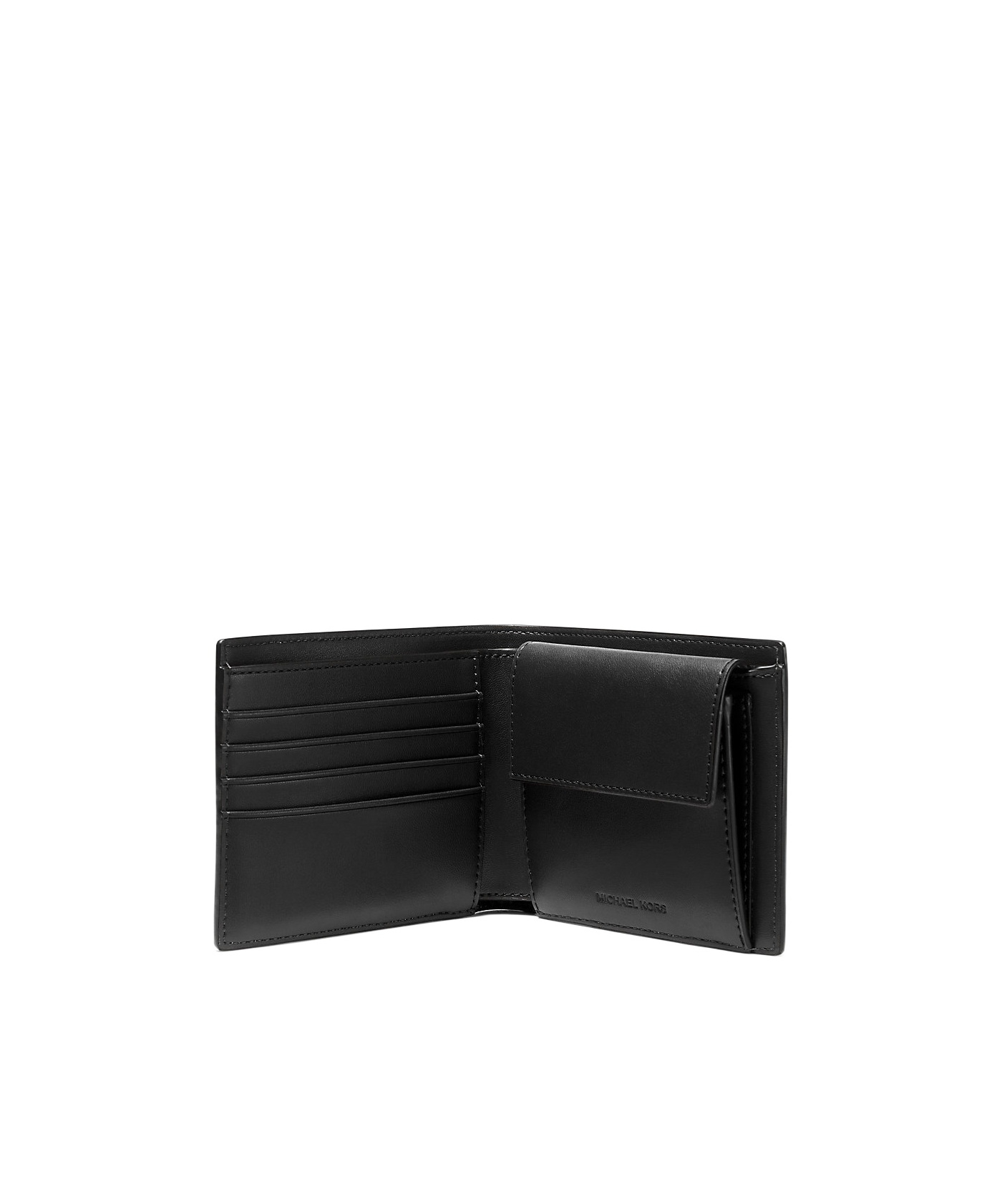 Michael Michael Kors Hudson Leather Wallet In Black