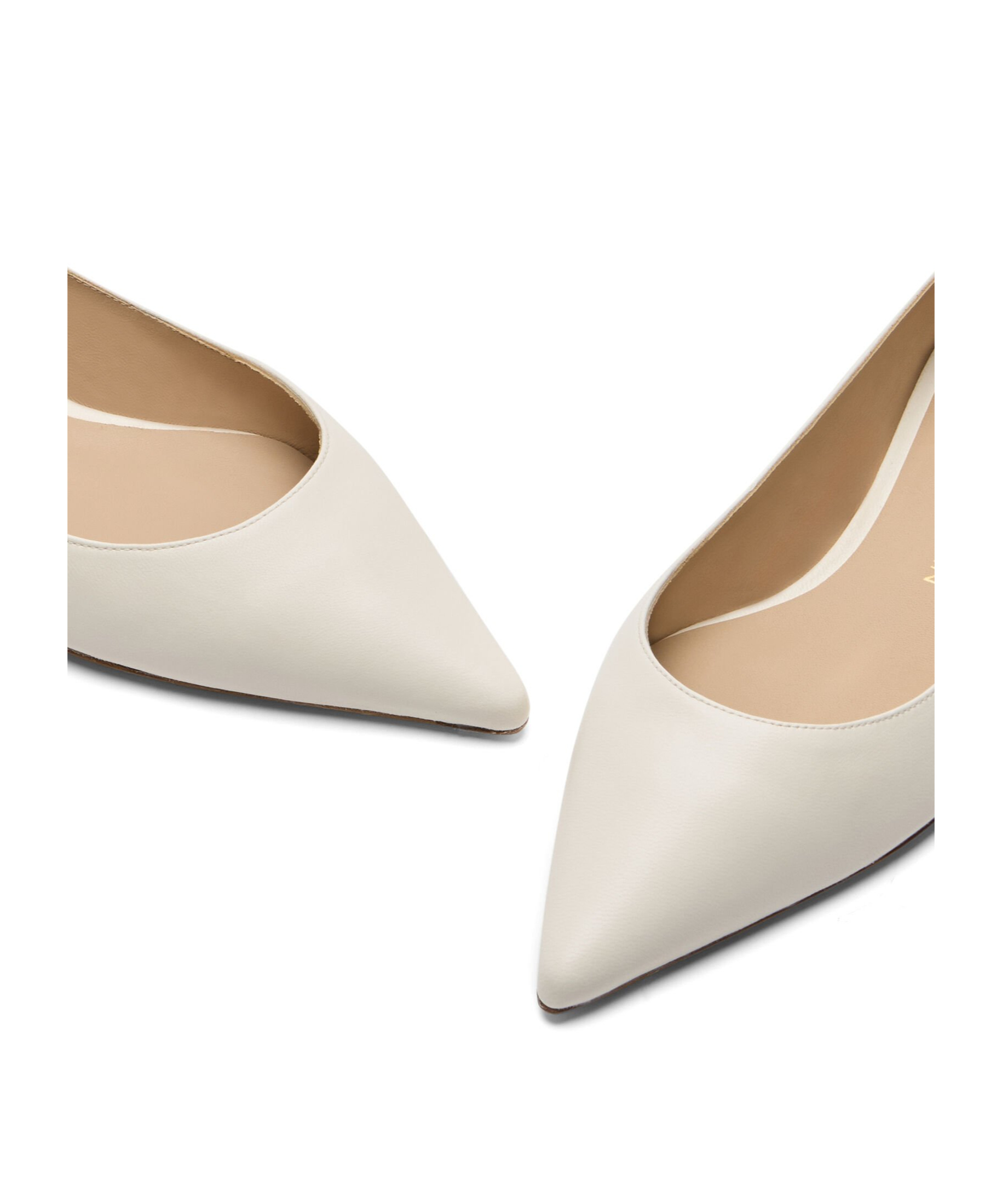 Stuart Weitzman Pointed Flat Shoes In White