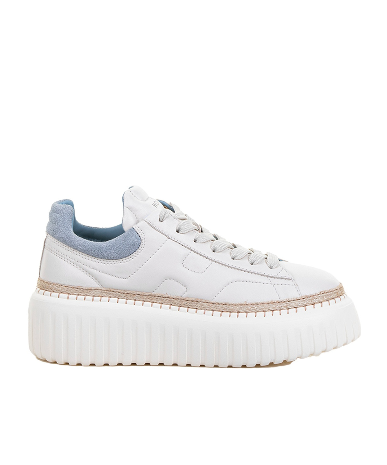 Hogan H-stripes Round-head Low-cut Casual Shoes In White