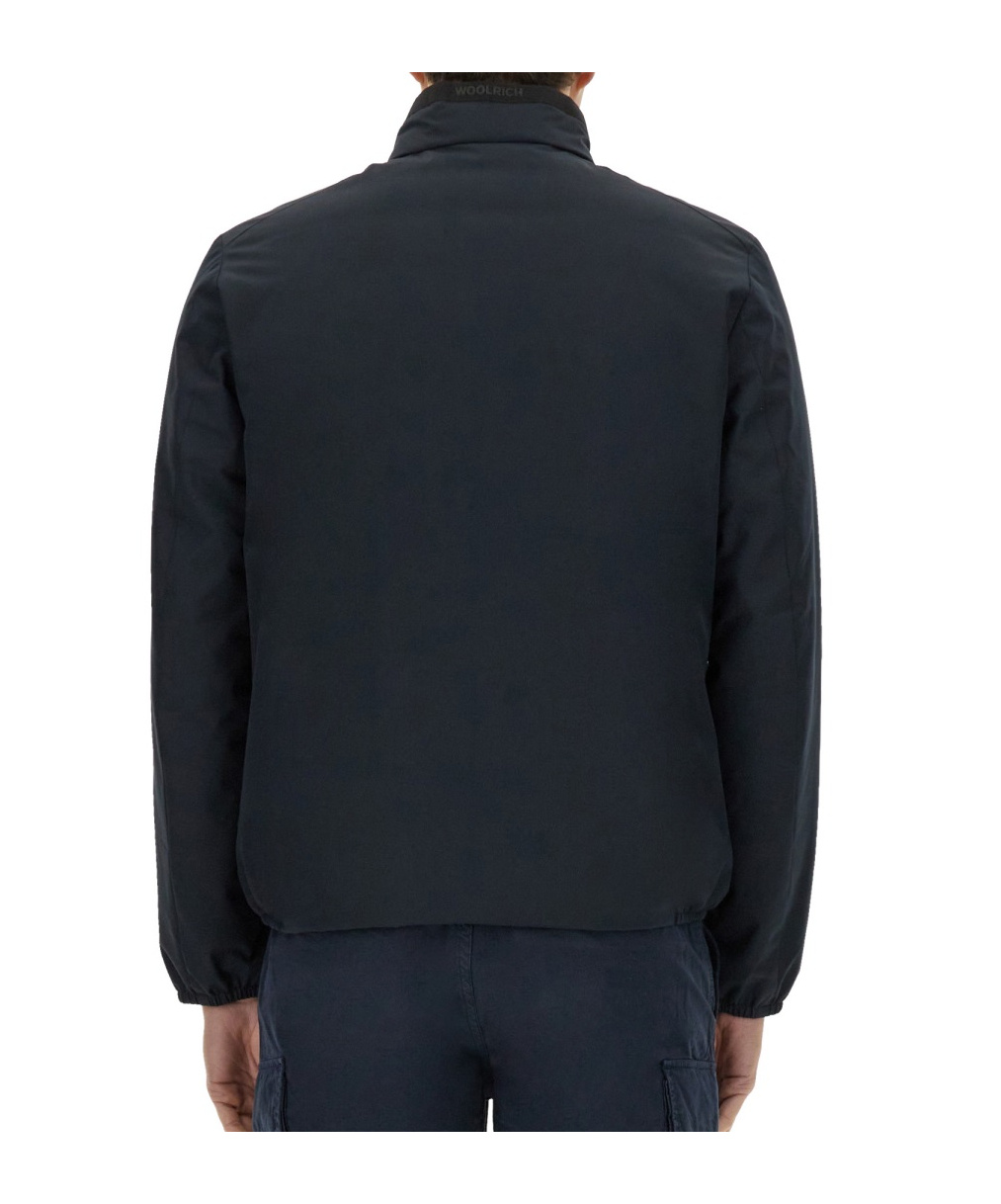 Woolrich Sailing Zipped Bomber Jacket In Blue