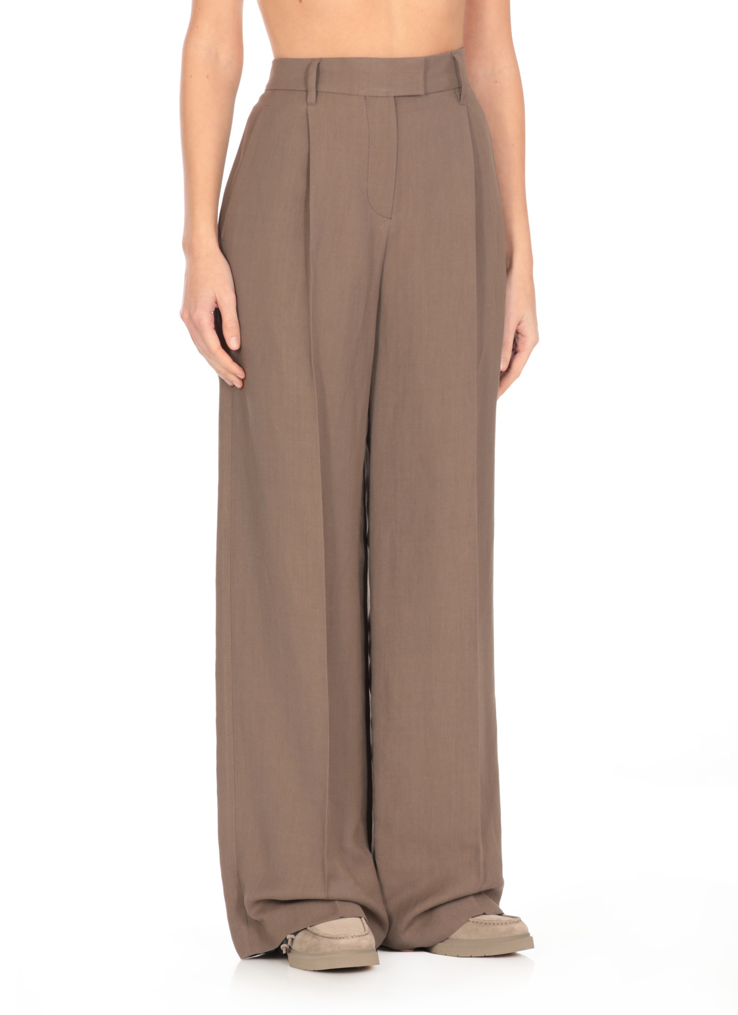BRUNELLO CUCINELLI HIGH-WAISTED TROUSERS
