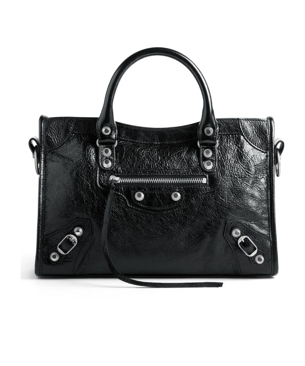 Balenciaga Small Leather Le City Top-handle Bag In Black
