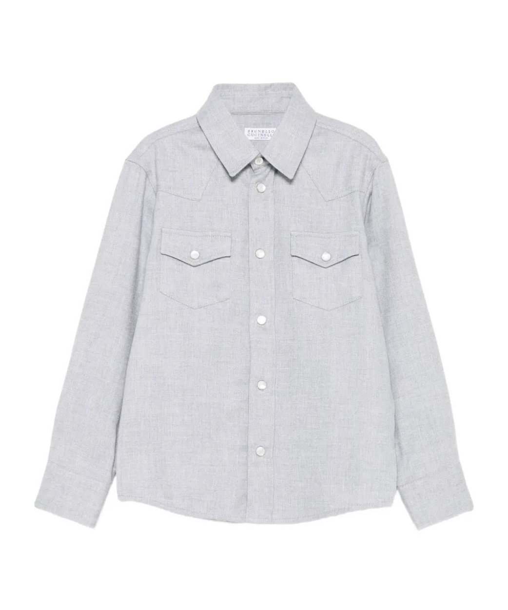 Brunello Cucinelli Double-pocket Long-sleeve Shirt In Blue