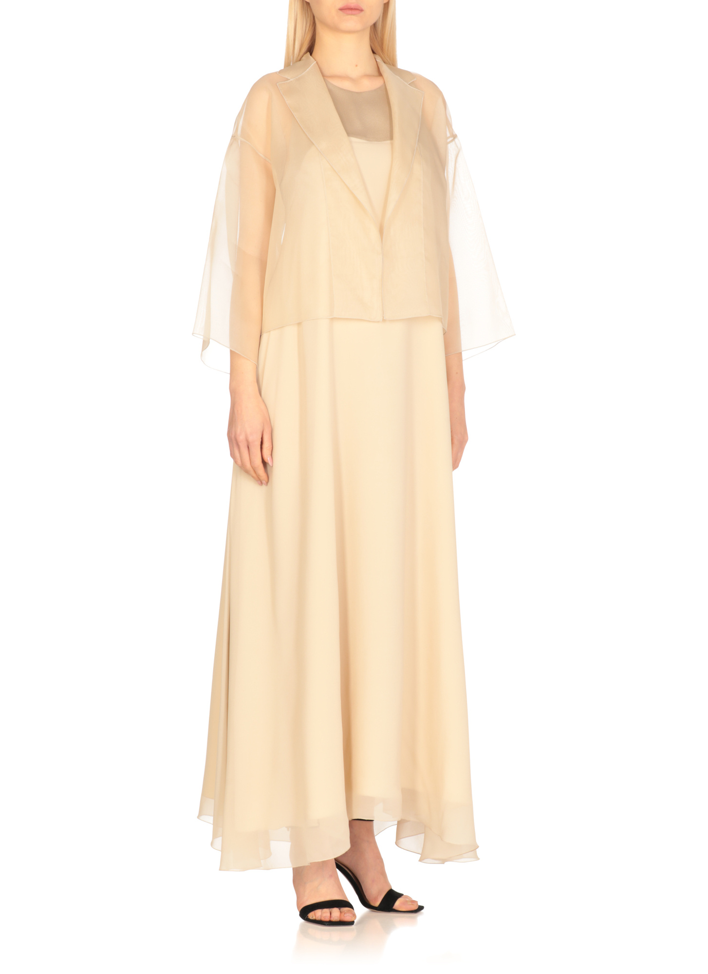 Antonelli Firenze Emma Sheer Jacket In Neutral