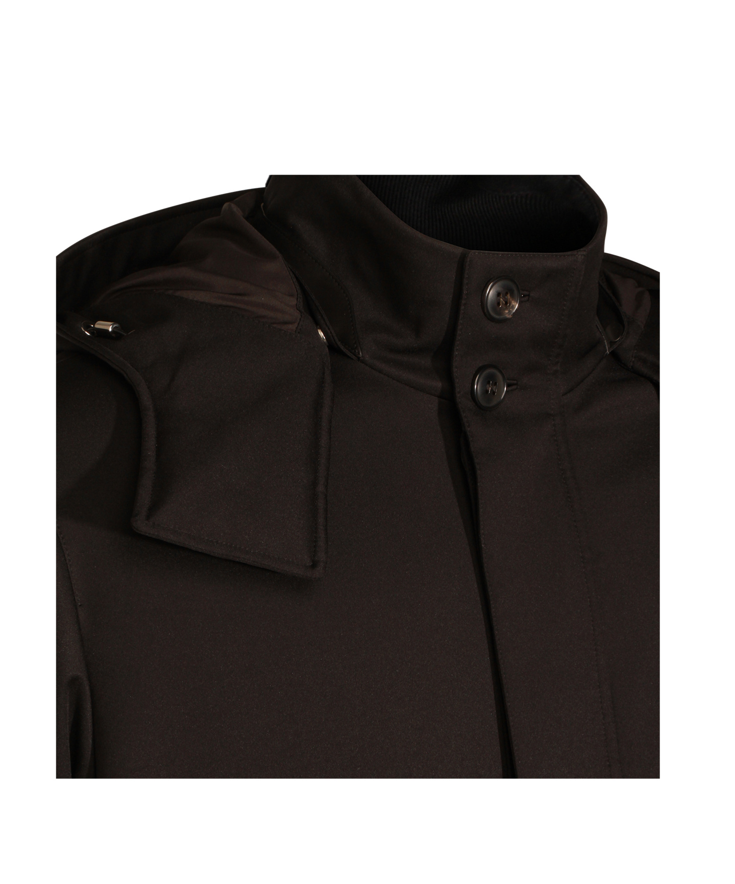 Zegna Versatile Coat With Adjustable Features And Pockets In Black