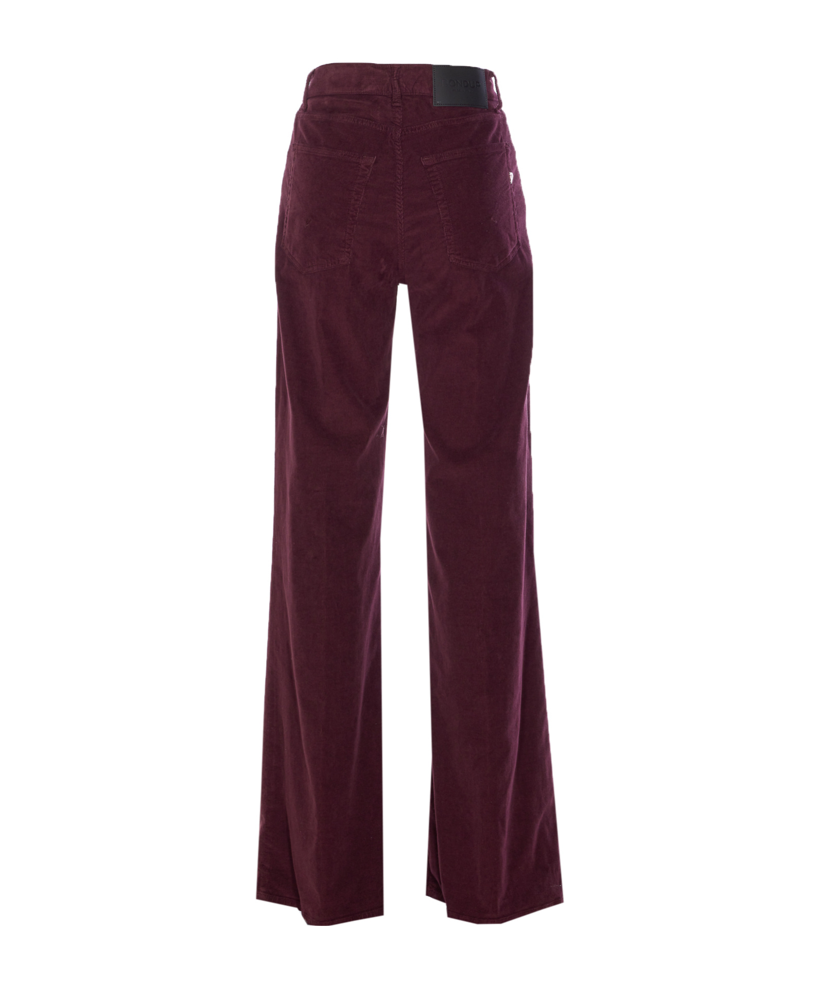 Dondup Loose Fit Corduroy Trousers With Back Pockets In Burgundy
