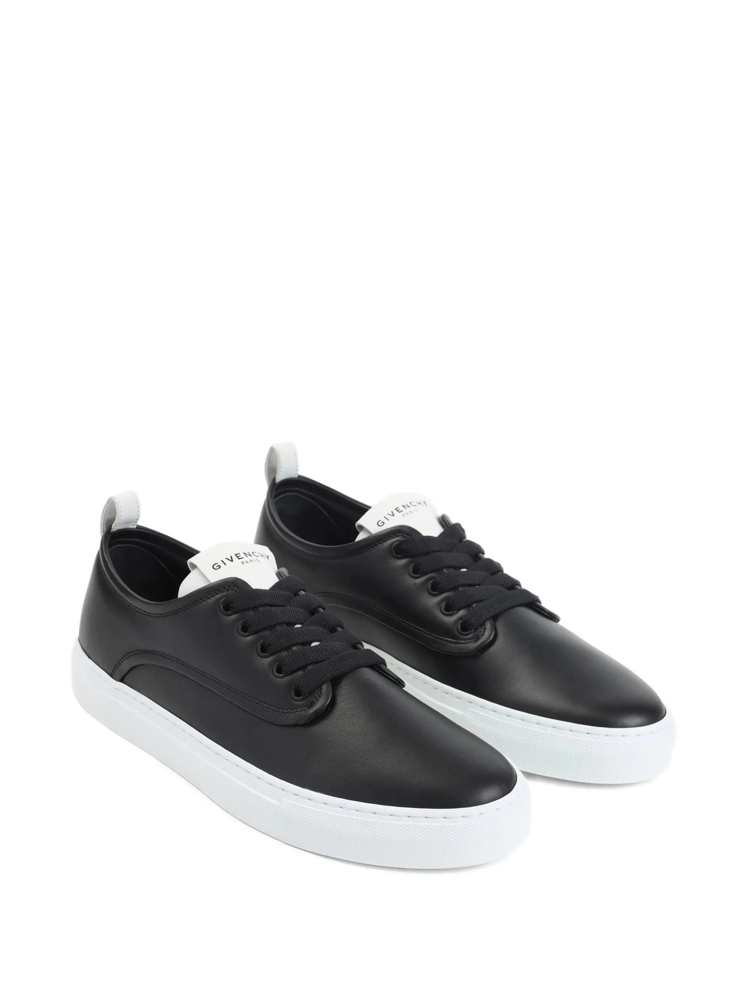 Givenchy New City Leather Low Sneakers Shoes In Black