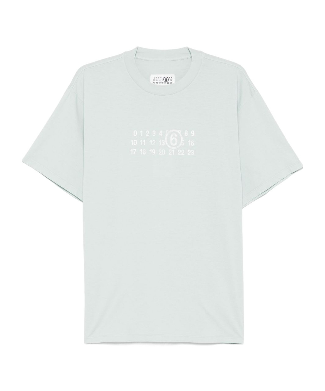 Shop Mm6 Maison Margiela Numbers-motif T-shirt In White
