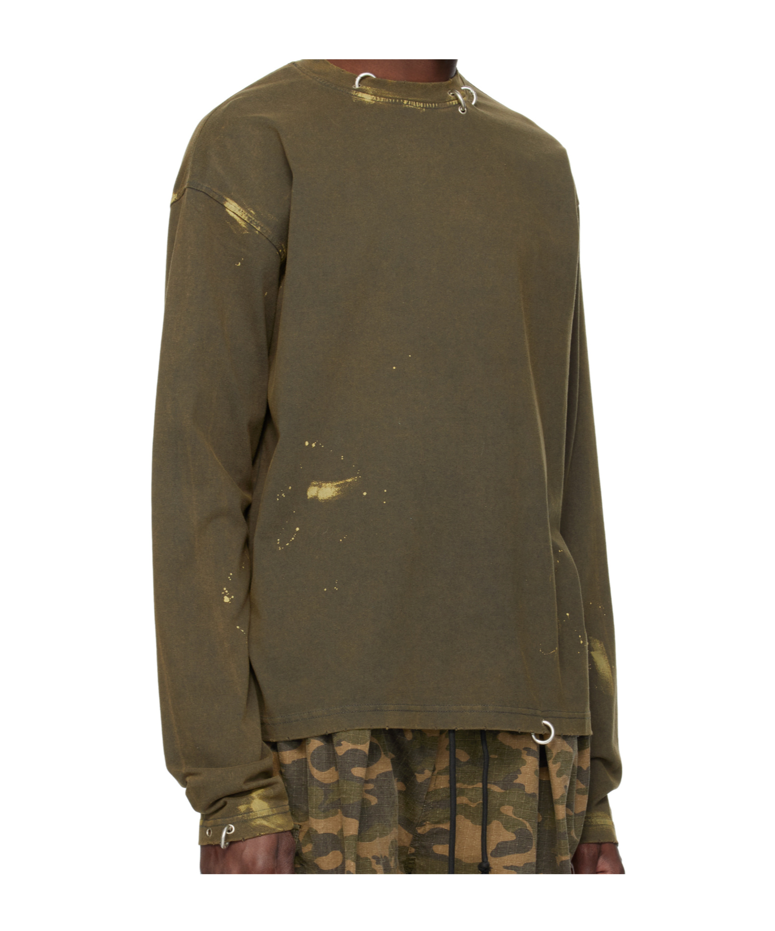 We11 Done Faded Effect T-shirt In Green