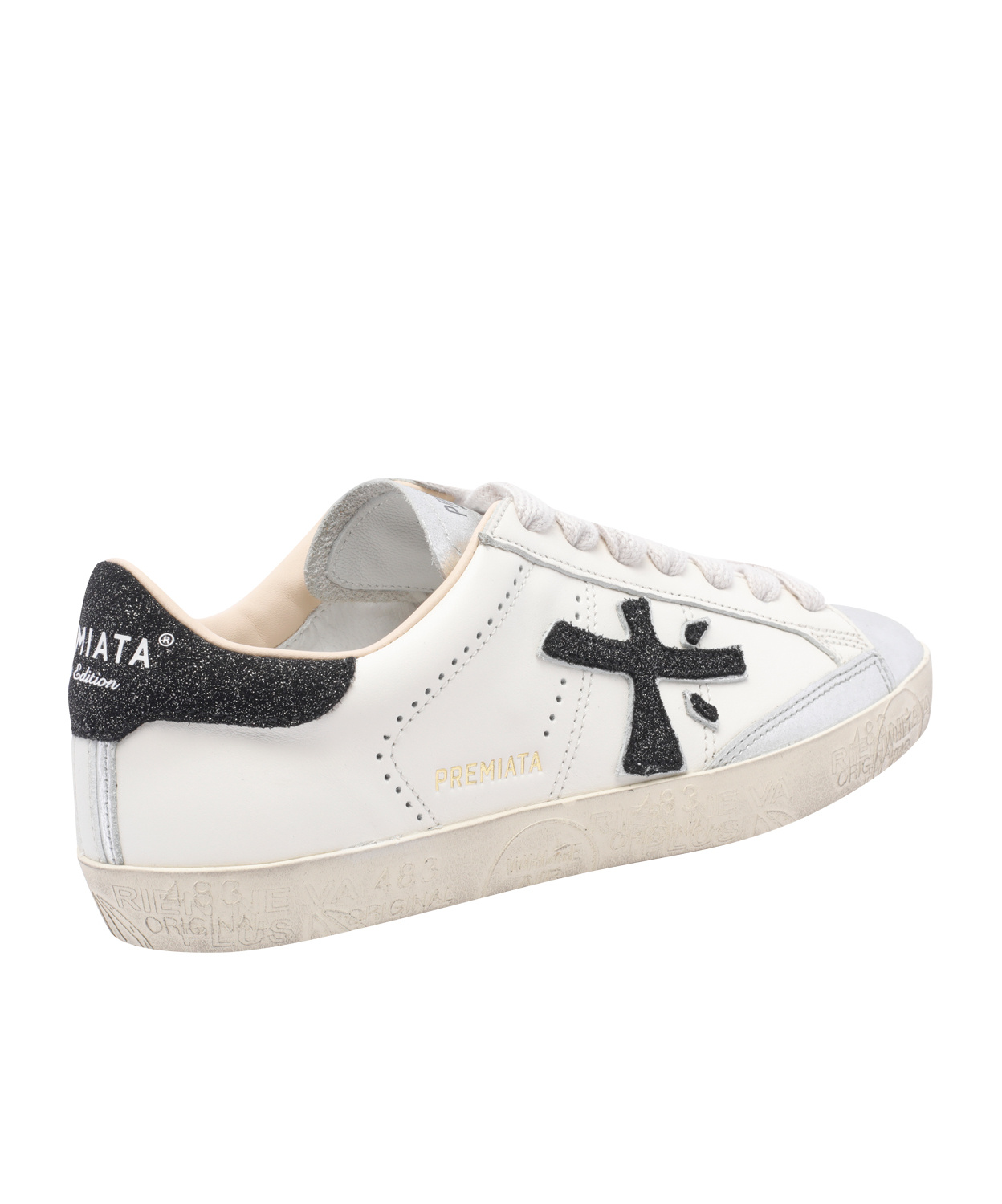 Premiata Lace-up Low-cut Casual Shoes In White