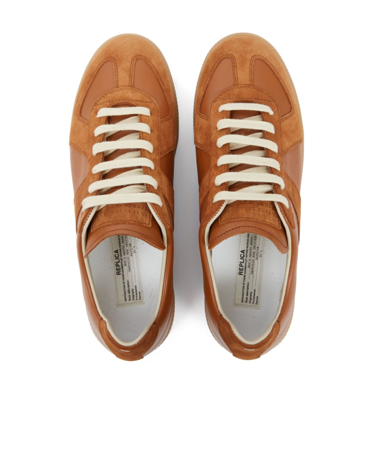 Shop Maison Margiela Replica Sneakers In Brown