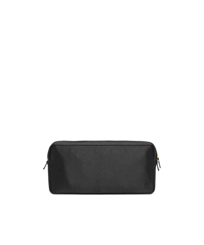 Prada Triangle-logo Jewellery Case In Black