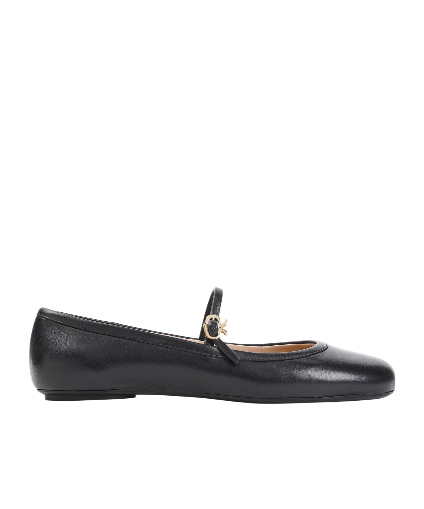 Gianvito Rossi Carla Leather Ballet Flats In Black