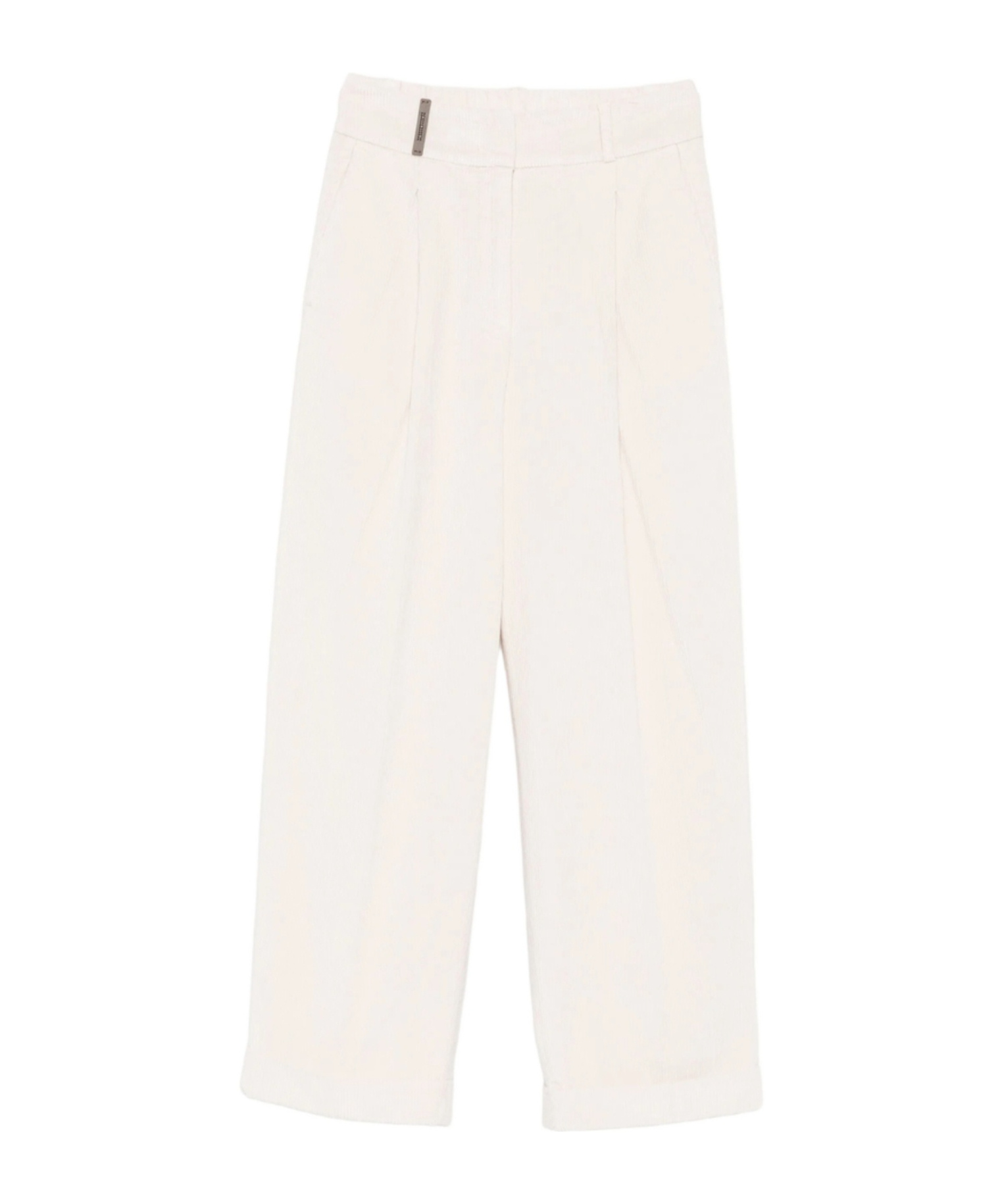 Peserico Corduroy Tapered Trousers In White