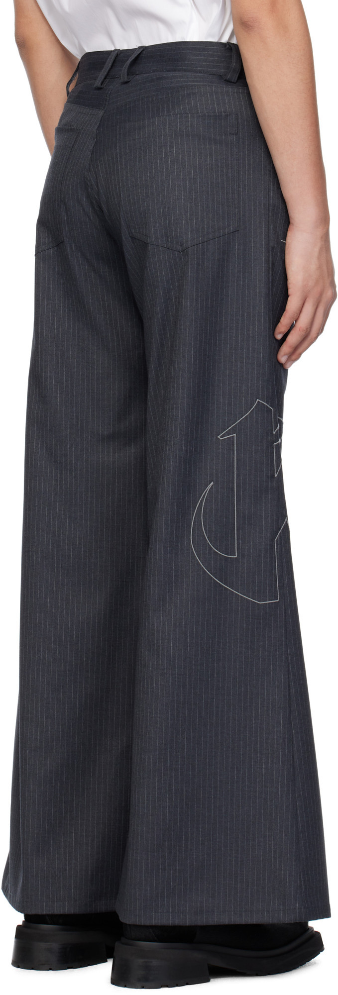Kusikohc Belt-loop Casual Pants In Black