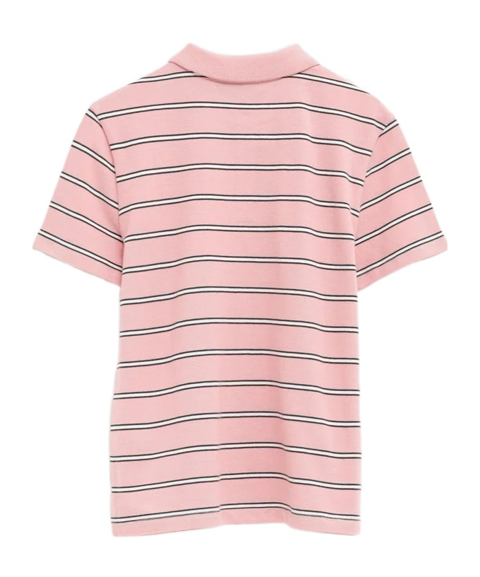 Paloma Wool Striped Button-down Polo Shirt In Pink