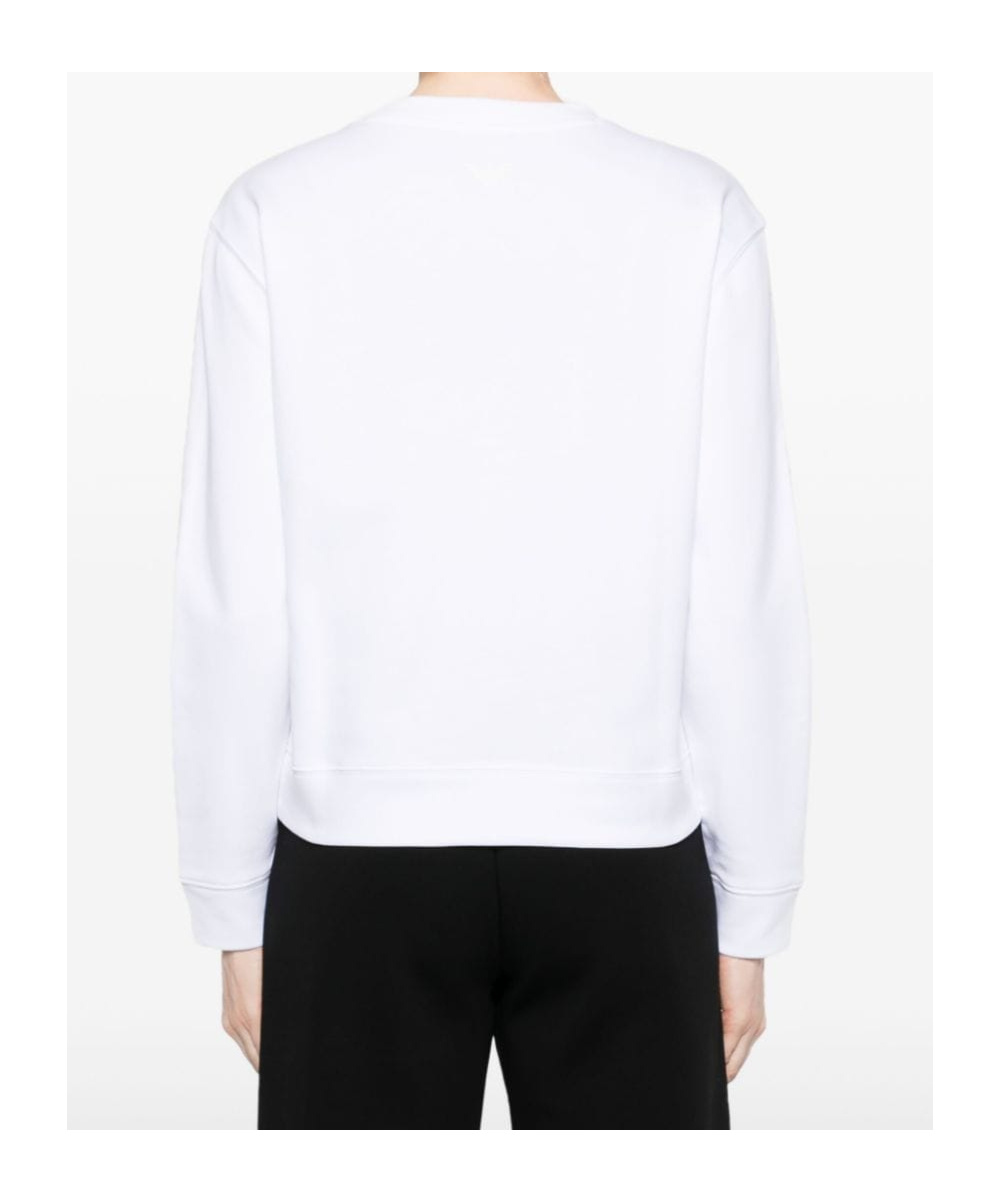 Emporio Armani Long-sleeved Sweatshirt In White