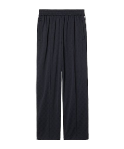 Gucci Gg Elastic Waist Trousers In Black