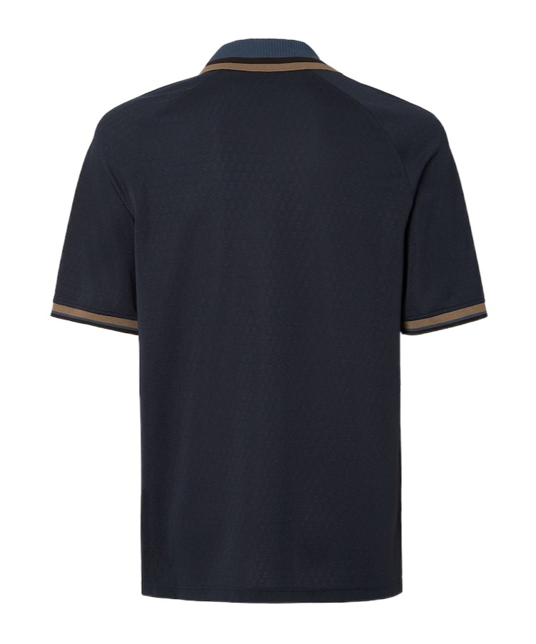 Fendi Ff Jacquard Polo Shirt In Black