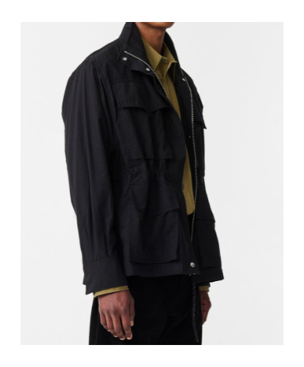 Studio Nicholson Elasticated-waist Multi-pocket Jacket In Black
