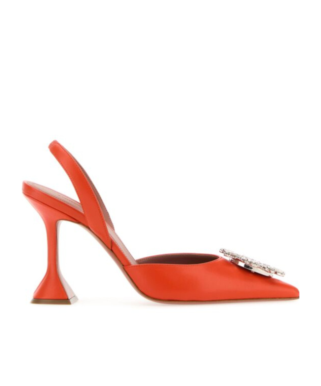 Shop Amina Muaddi Pointed High Heels In Red