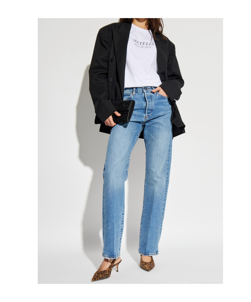 Frame Buttoned Jeans In Blue