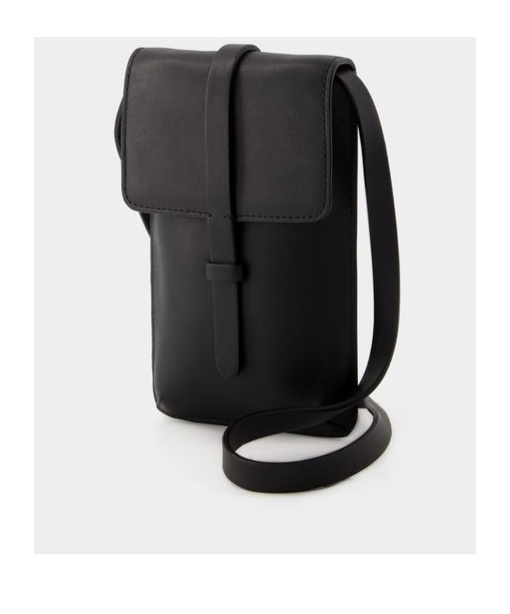 Ines De La Fressange Logo Shoulder Bag In Black
