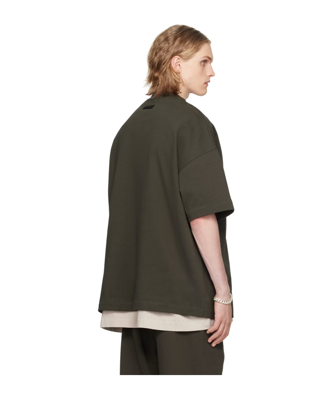 Essentials Logo-flocked Cotton T-shirt In Black