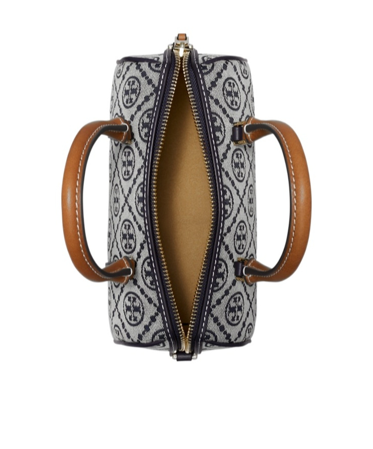 Tory Burch Mini T Monogram Barrel Crossbody Bag In Gray
