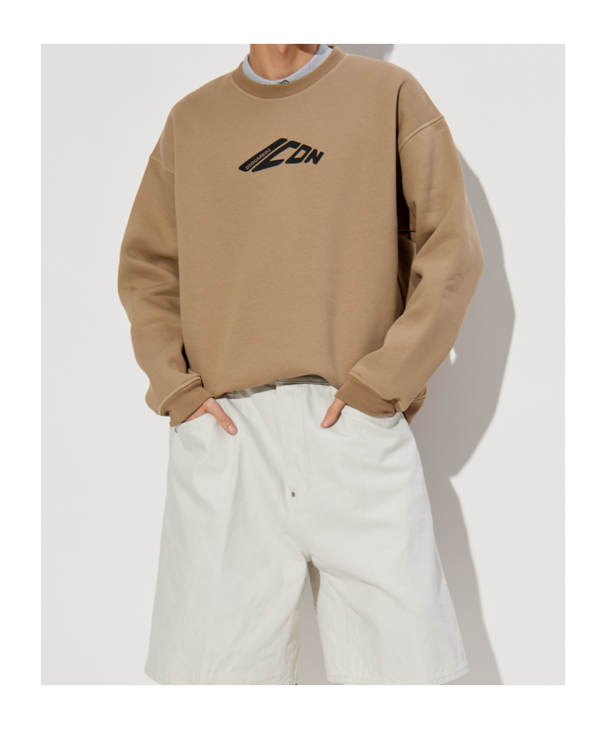 Dsquared2 Logo-print Sweatshirt In Nude