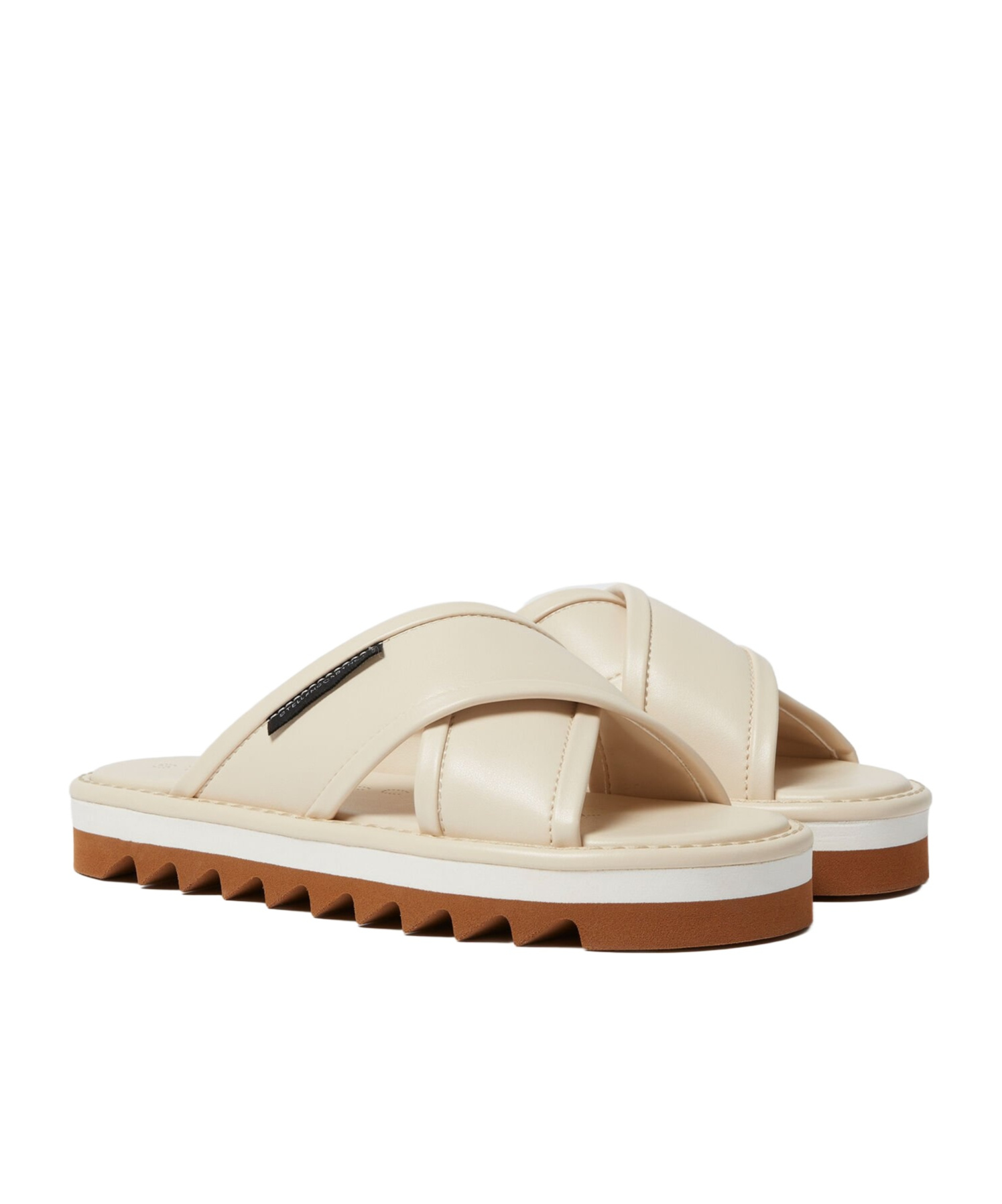 Stella Mccartney Logo-patch Slides In White