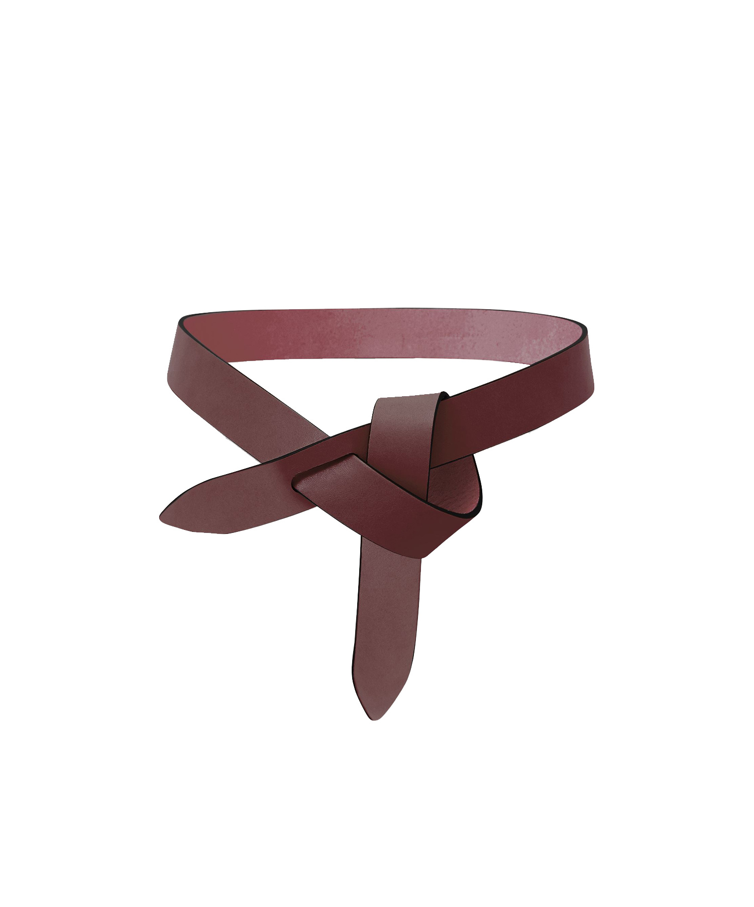 Isabel Marant Adjustable Knot Detail Belt With Smooth Finish In Red