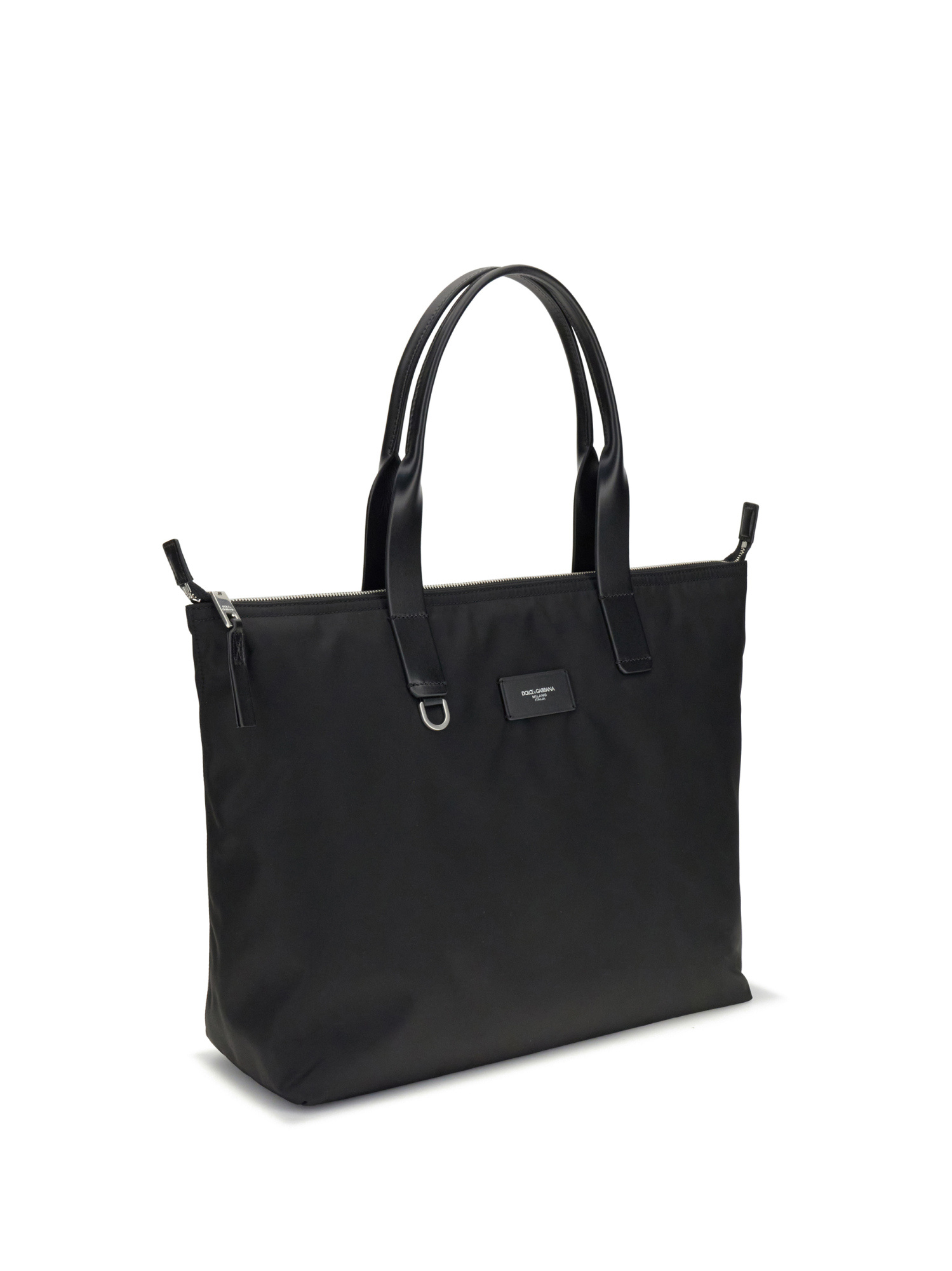 Dolce & Gabbana Logo-plaque Tote Bag In Black