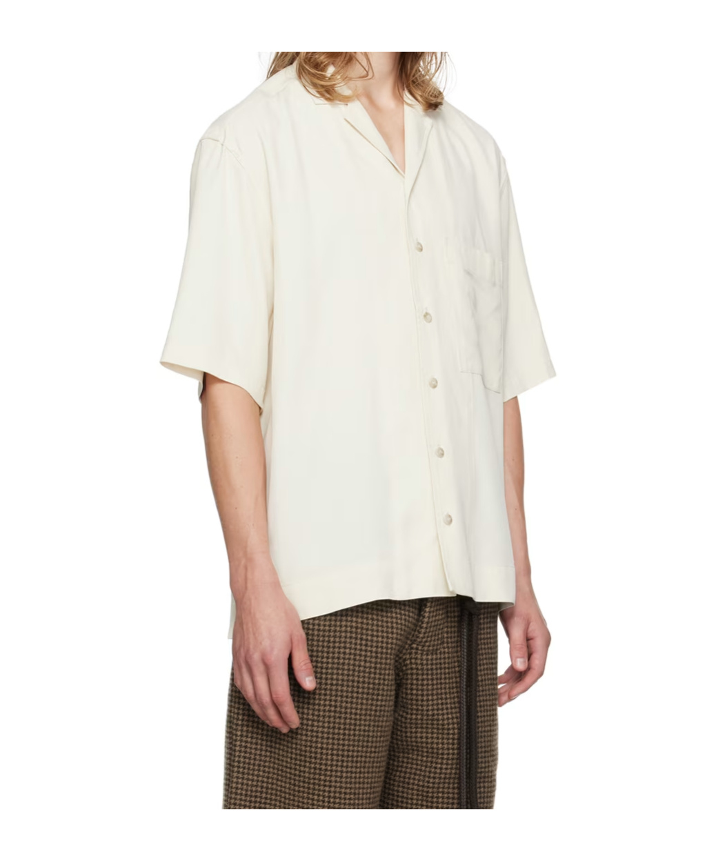 Song For The Mute Logo Button Down Shirt In White