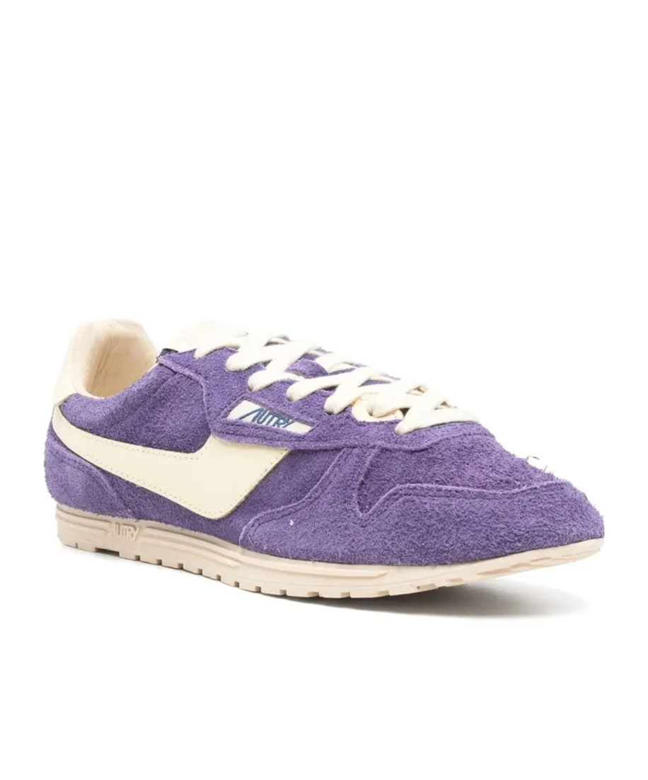 Autry Low Suede Windspin Sneaker In Purple