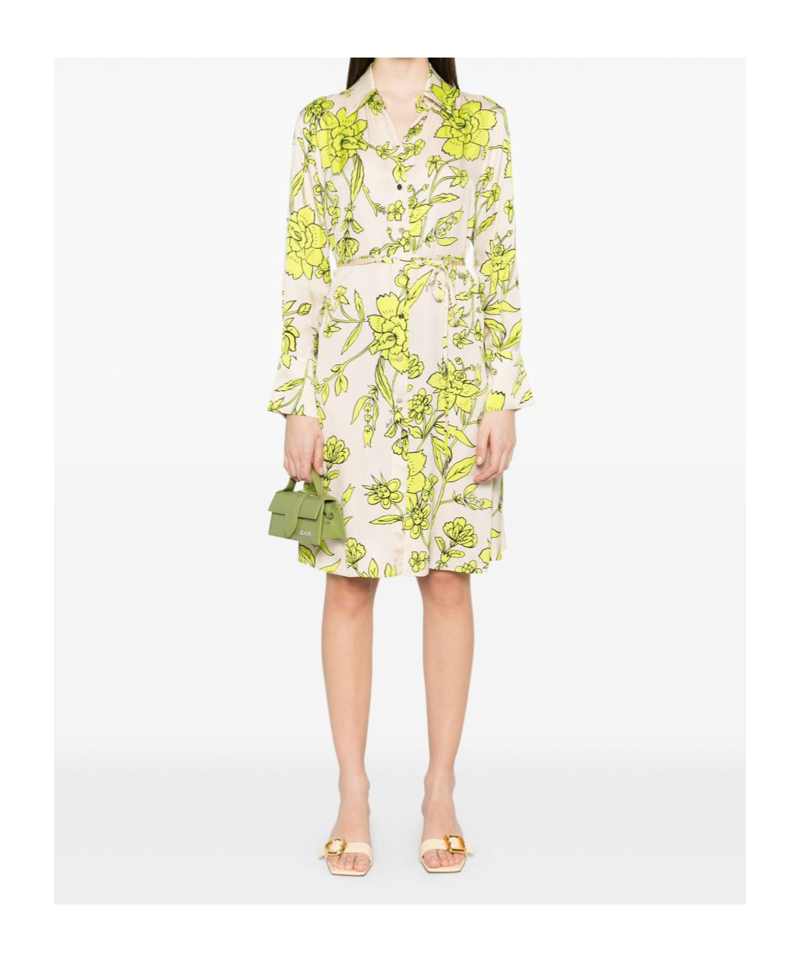 Liu •jo Liu Jo Floral Wrap Dress With Adjustable Waist In White