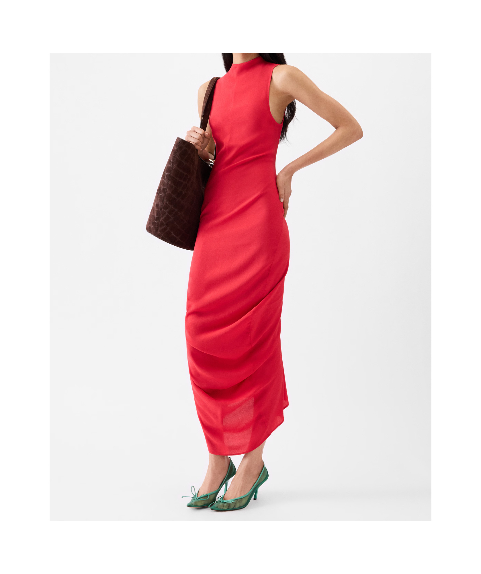 Jacquemus Womens Red The J Sleeveless Stretch-woven Maxi Dress In Red