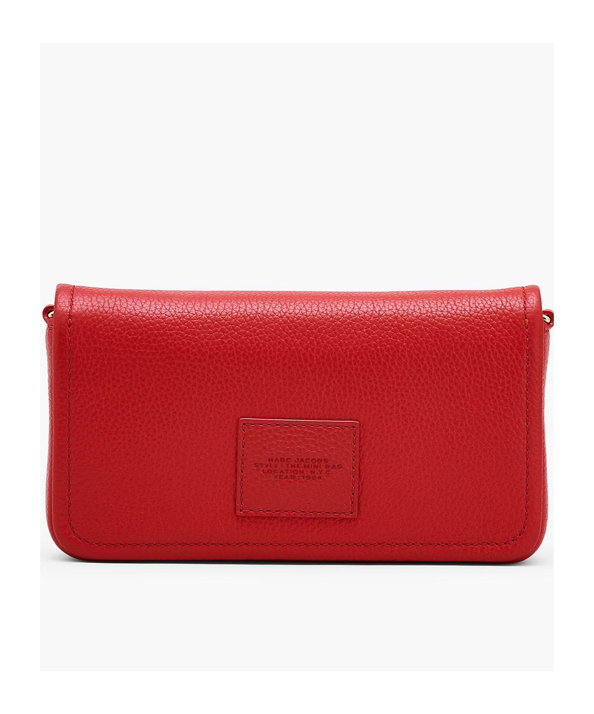Marc Jacobs The Mini Grained Leather Crossbody Bag In Red