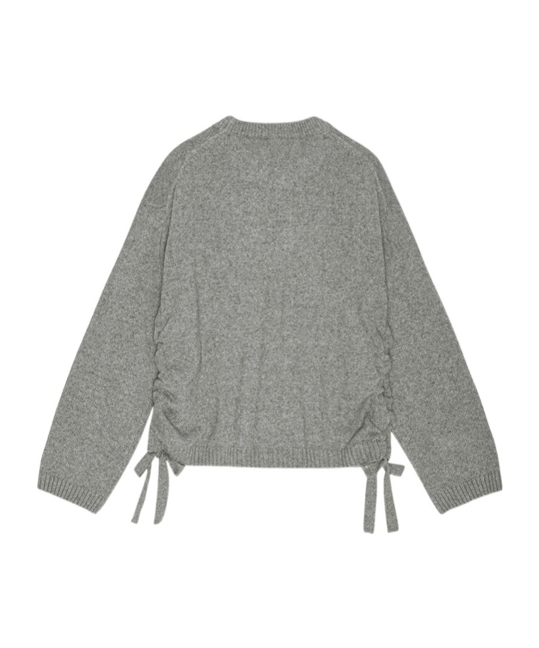 Ganni Gray Future Mixed Wool Oversized Sweater In Gray