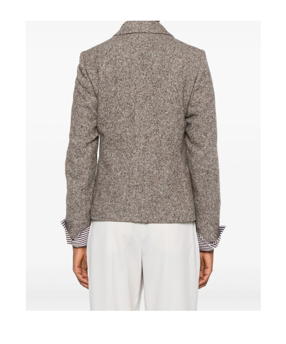 Brunello Cucinelli Double-breasted Wool Short Coat Clothing In Neutral