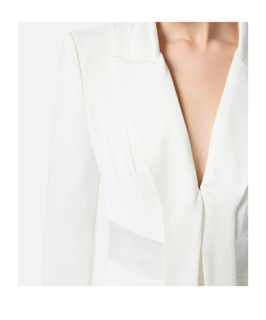 Elisabetta Franchi Long-sleeved Dress In White