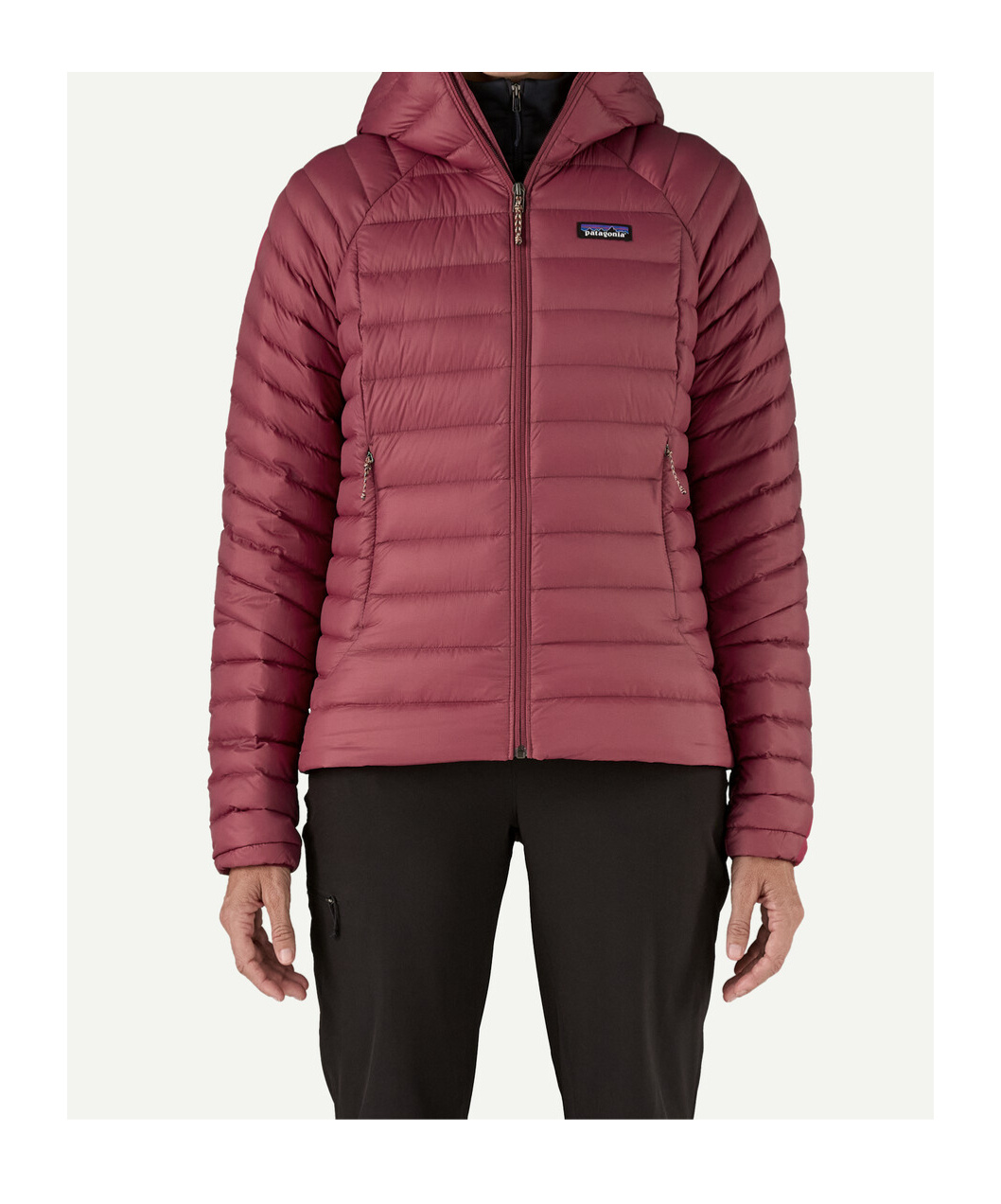 Patagonia Down Sweater Hoody In Marion Red
