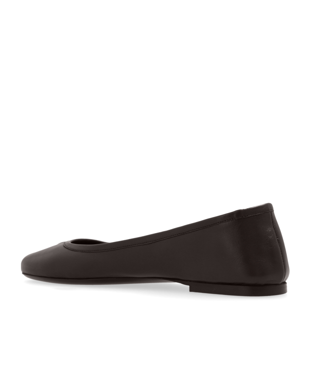 Ami Alexandre Mattiussi Ami Logo Embossed Round-toe Ballet Flats In Black