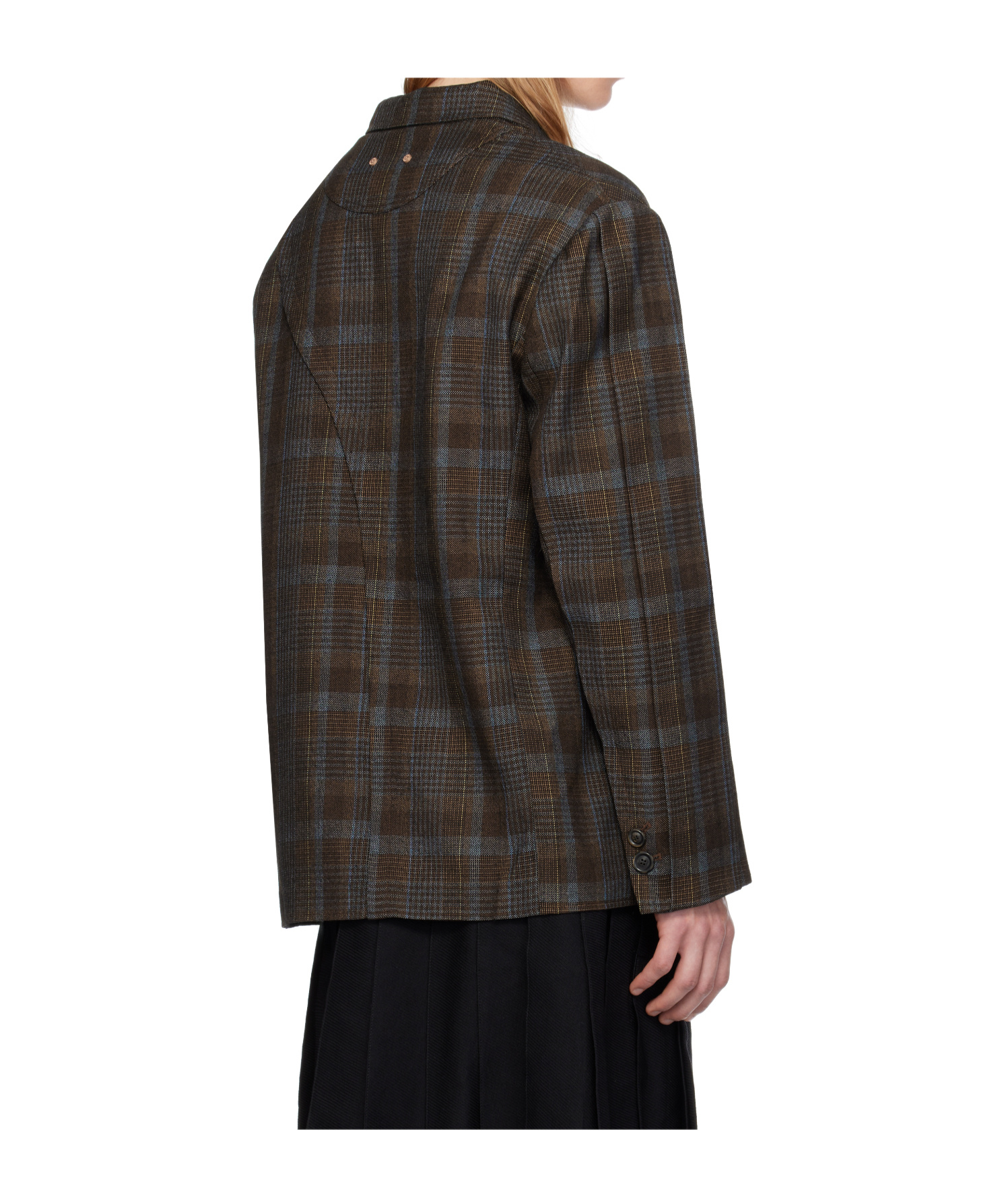 Andersson Bell Soe Plaid Double-breasted Wool Suit Jacket In Multi