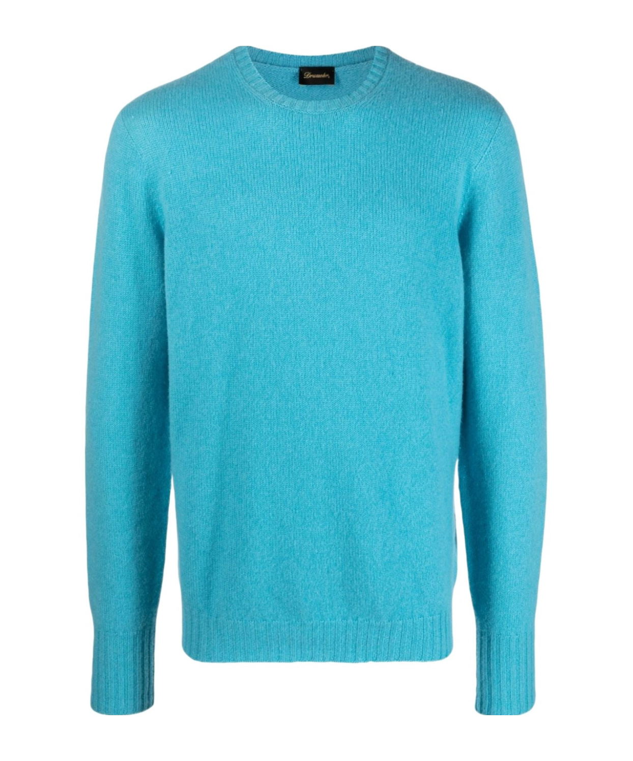 Drumohr Crew Neck Long Sleeve Sweater In Blue