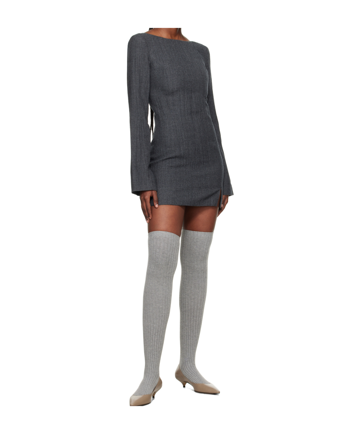Our Legacy Firm Mini Dress In Gray