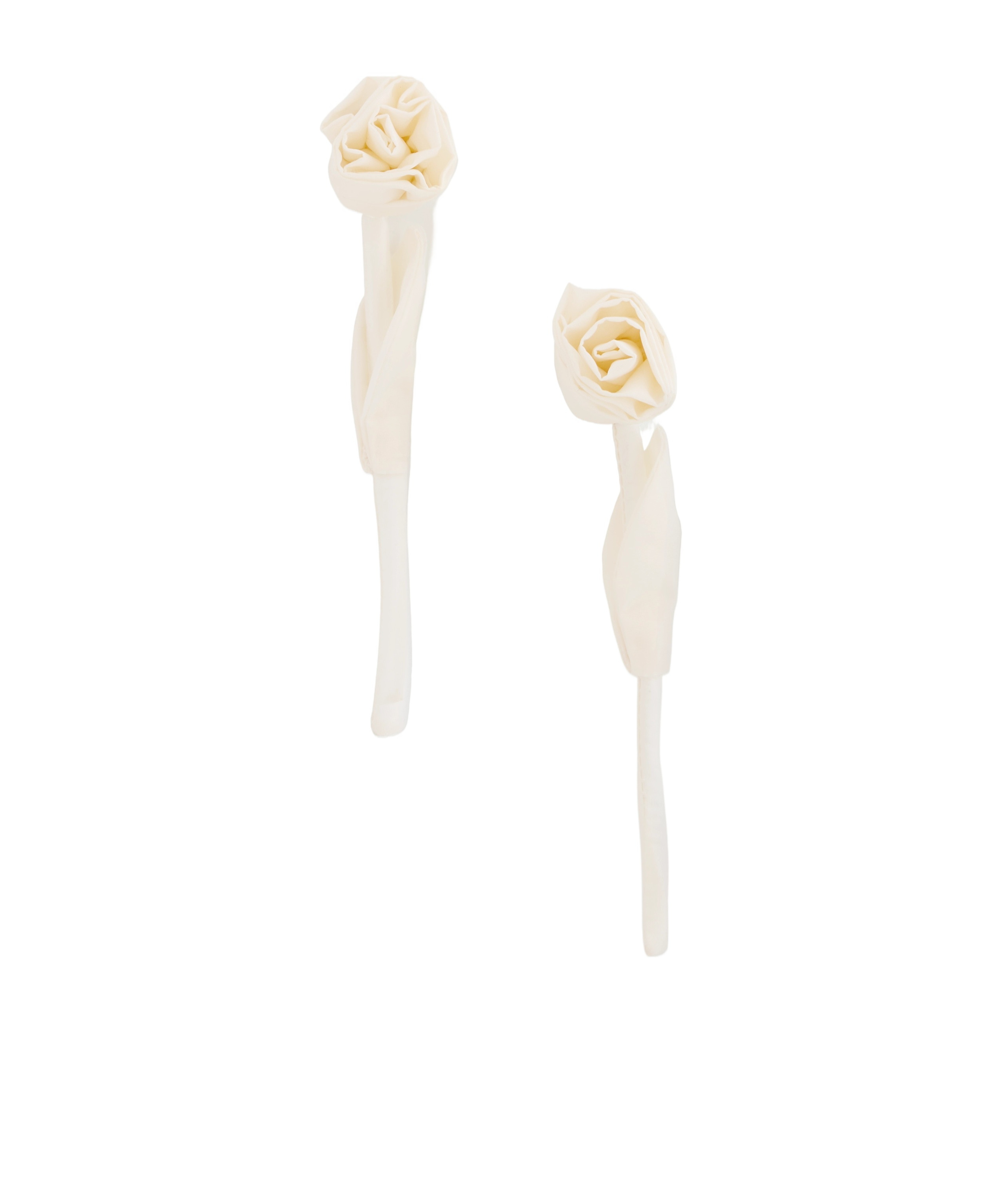Simone Rocha Rose Earrings In White