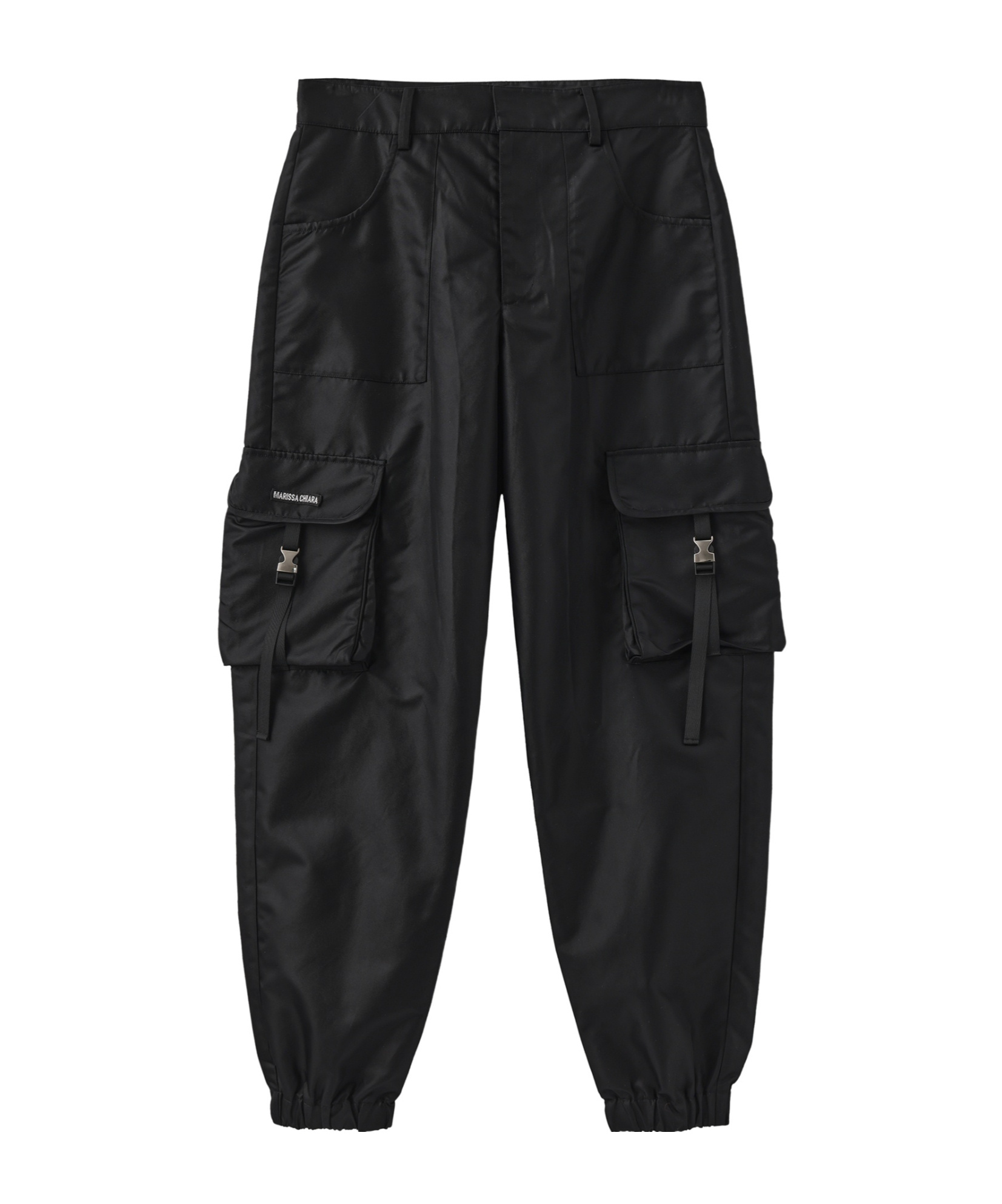 Marissa Chiara Belt Loop Casual Pants In Black